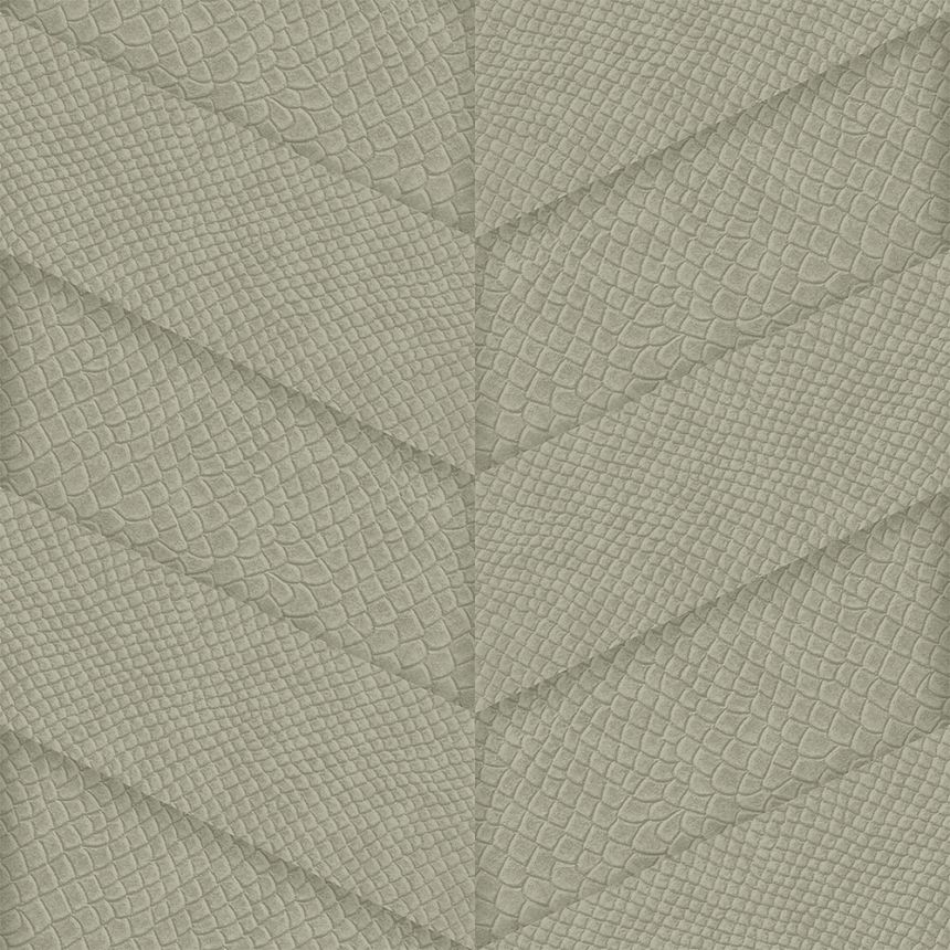 Šedobéžová vliesová tapeta, parketový vzor kůže 347790, Luxury Skins, Origin