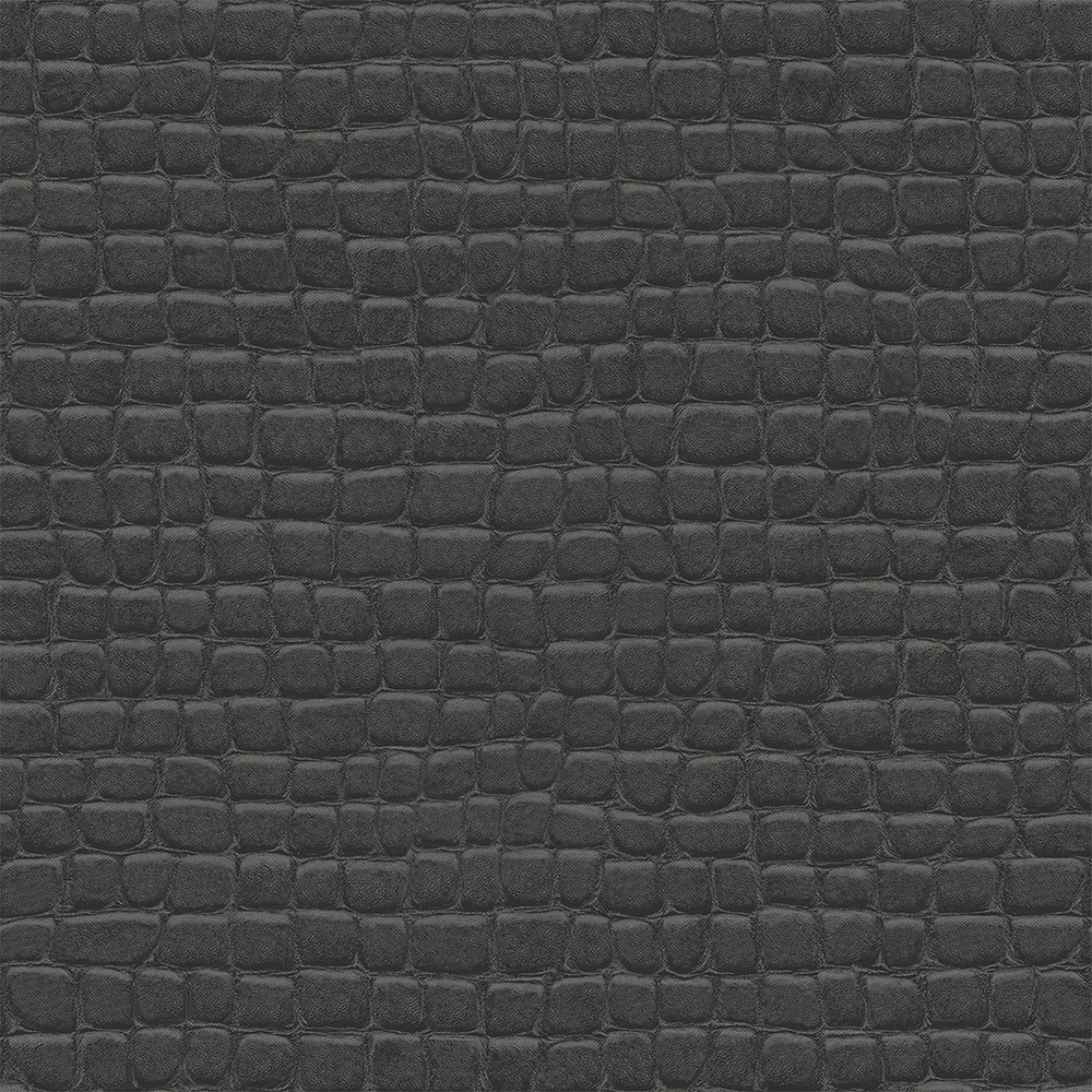 Vliesová tapeta černá, imitace krokodýlí kůže 347783, Luxury Skins, Origin