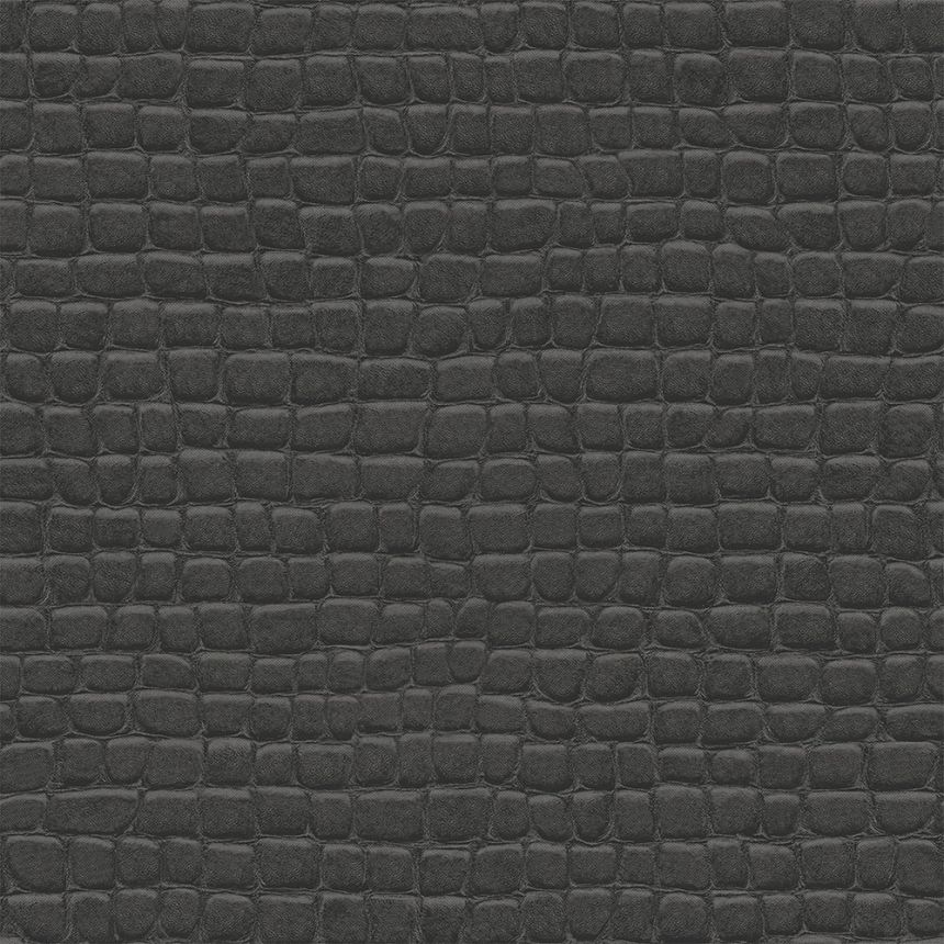 Vliesová tapeta černá, imitace krokodýlí kůže 347783, Luxury Skins, Origin