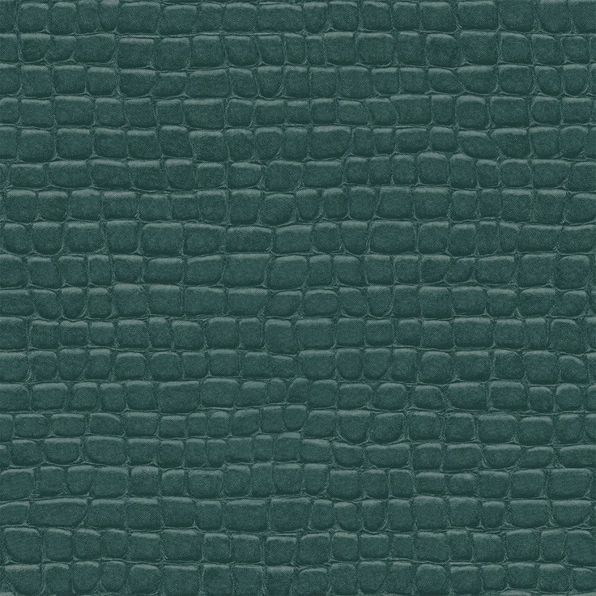 Vliesová tapeta na zeď zelená, imitace krokodýlí kůže 347780, Luxury Skins, Origin