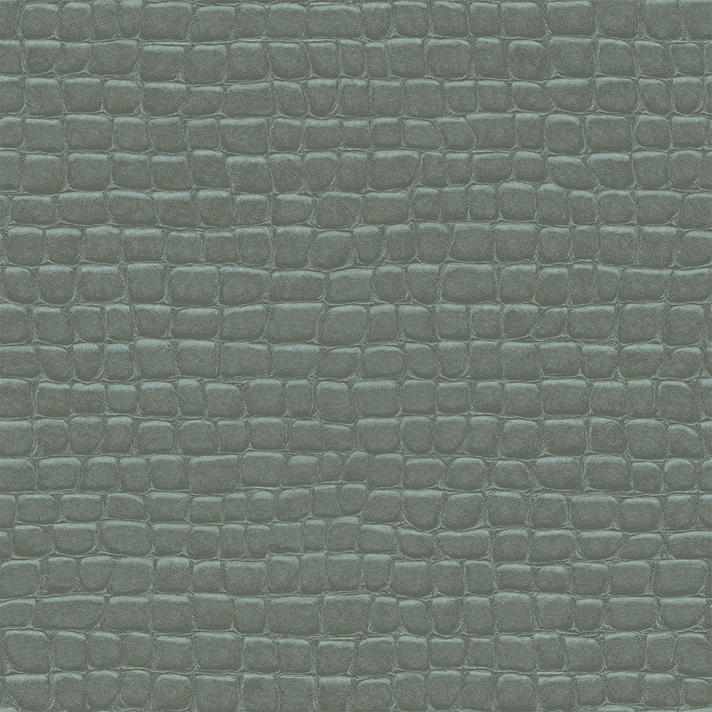 Šedozelená vliesová tapeta, imitace krokodýlí kůže 347778, Luxury Skins, Origin