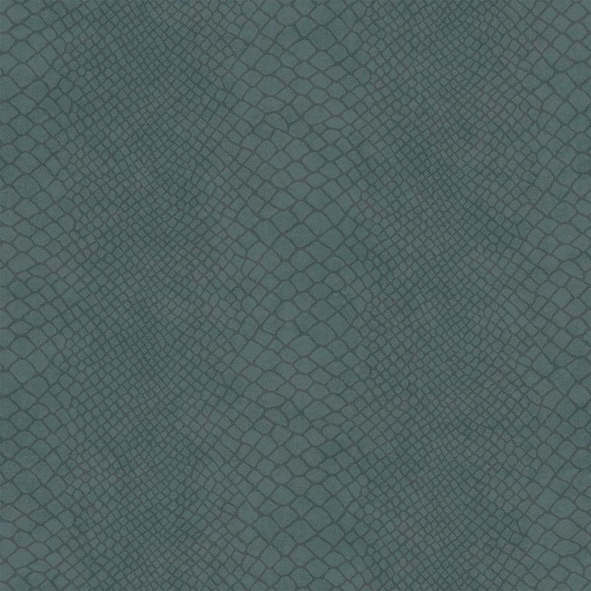 Šedomodrá vliesová tapeta, imitace hadí kůže 347770, Luxury Skins, Origin