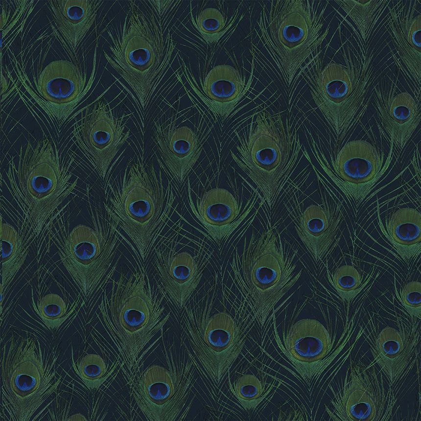 Modrá vliesová tapeta s pavími pery 347766, Luxury Skins, Origin