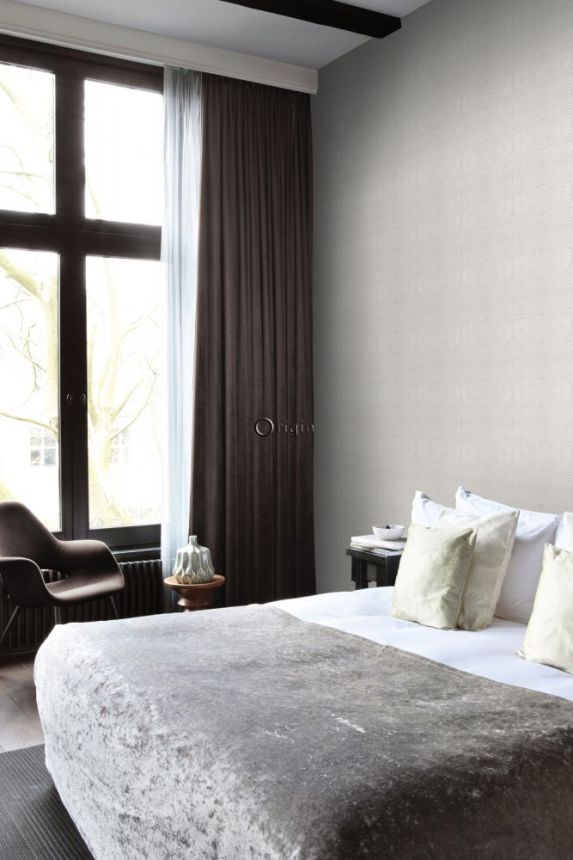 Šedokrémová vliesová tapeta imitace kůže 347309, Luxury Skins, Origin