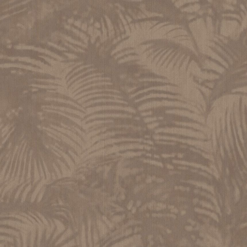 Hnědá vliesová tapeta na zeď, tropické listy 317303, Oasis, Eijffinger