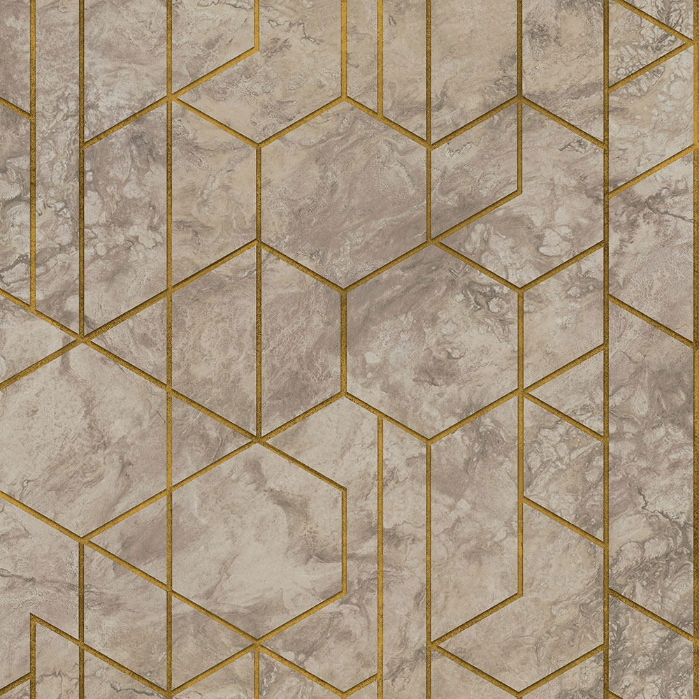 Geometrická mramorovaná hnědá vliesová tapeta na zeď WL2502, Wanderlust, Grandeco