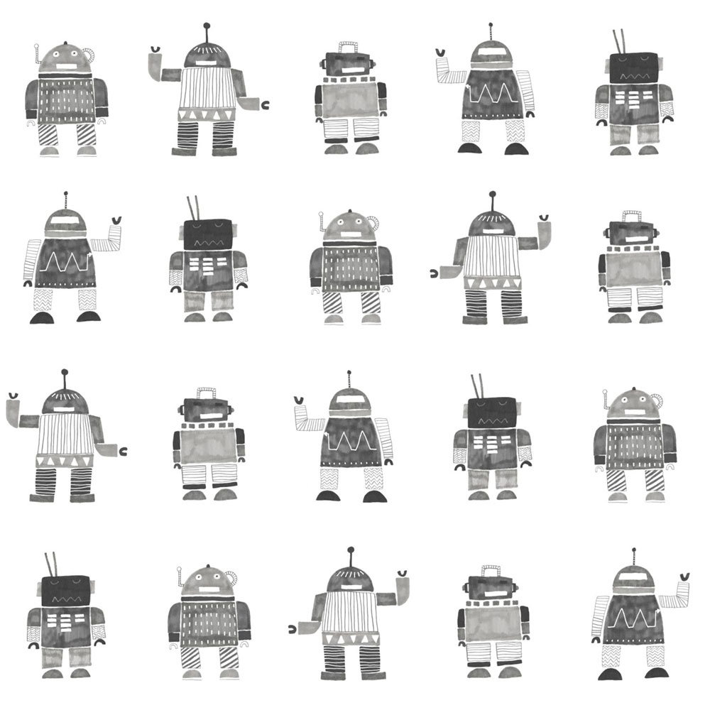 Vliesová tapeta na zeď dětská, Roboti 138939, Little Bandits, Esta