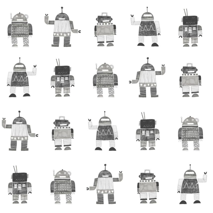 Vliesová tapeta na zeď dětská, Roboti 138939, Little Bandits, Esta