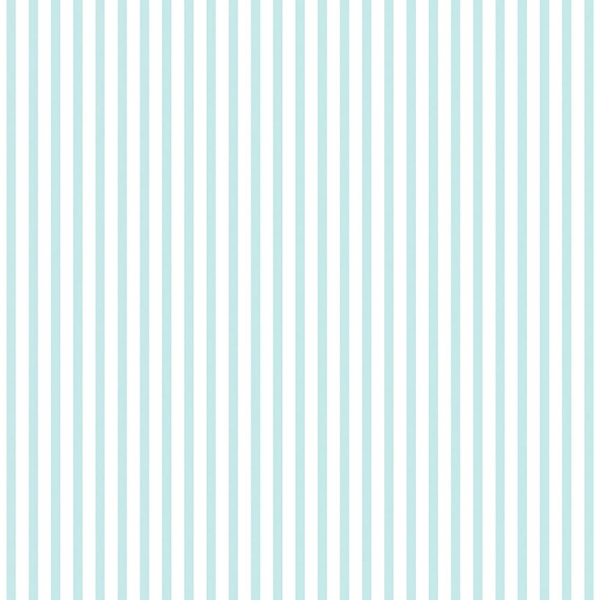 Papírová tapeta na zeď, bílé a tyrkysové pruhy, proužky 462-2, Pippo, ICH Wallcoverings