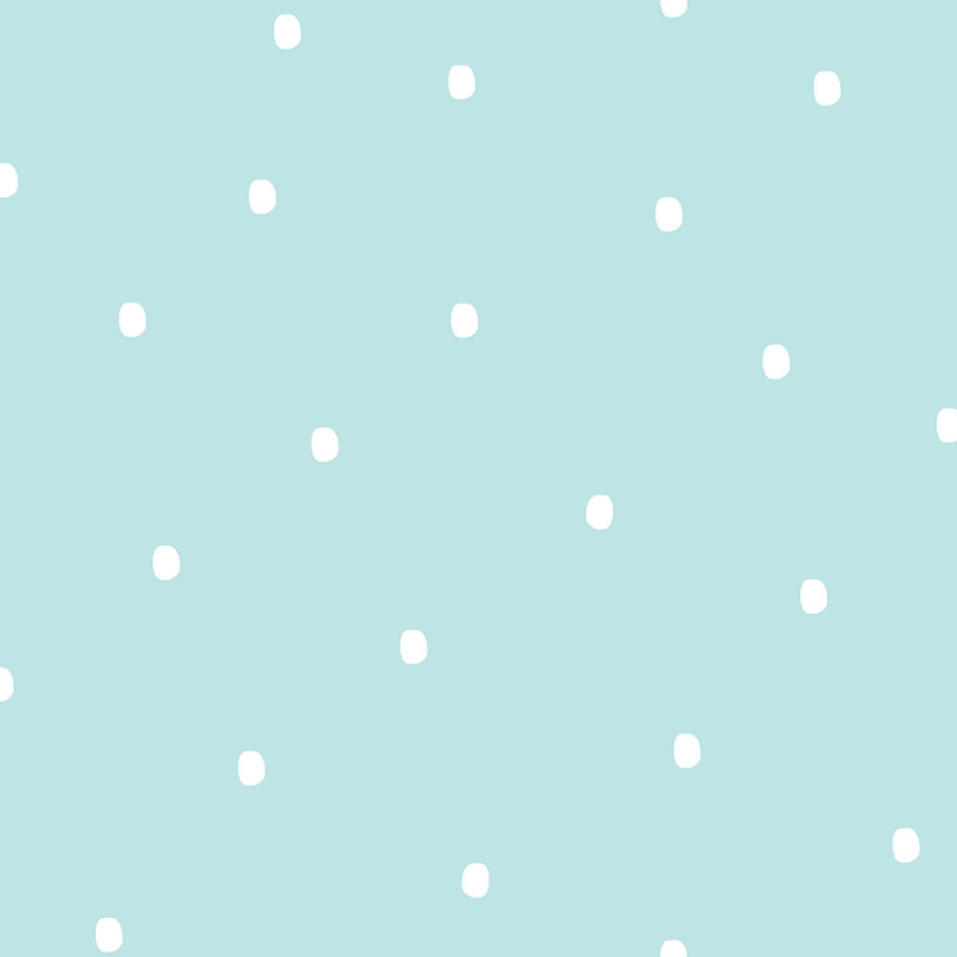 Tyrkysová papírová tapeta s puntíky / skvrnami 460-1, Pippo, ICH Wallcoverings