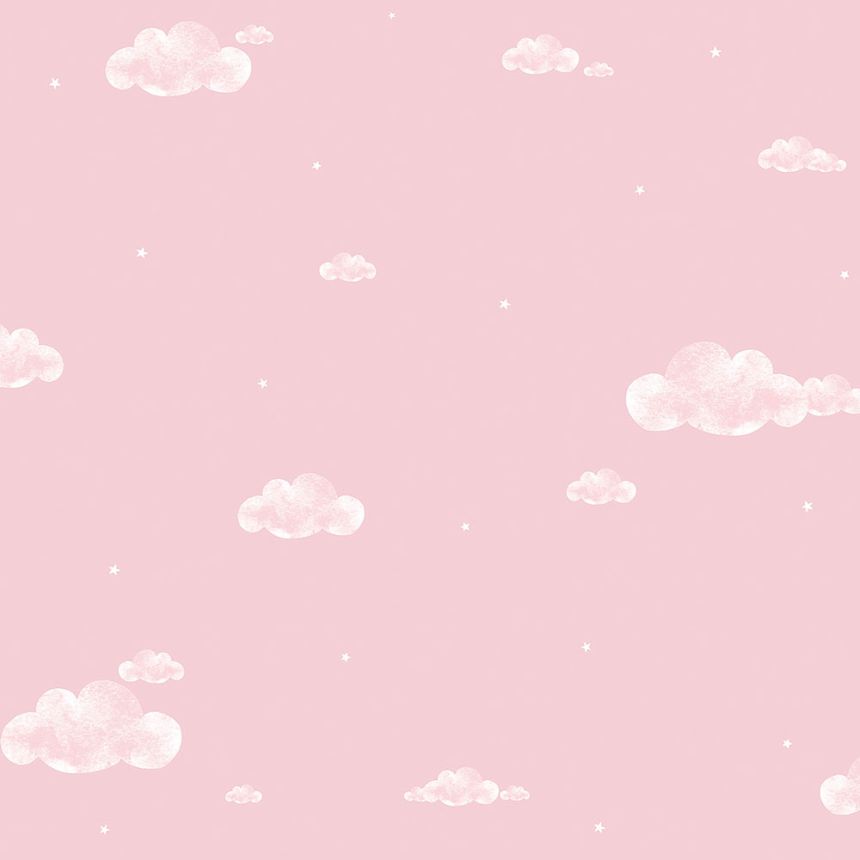 Papírová tapeta na zeď, mráčky, obloha, hvězdičky 458-3, Pippo, ICH Wallcoverings