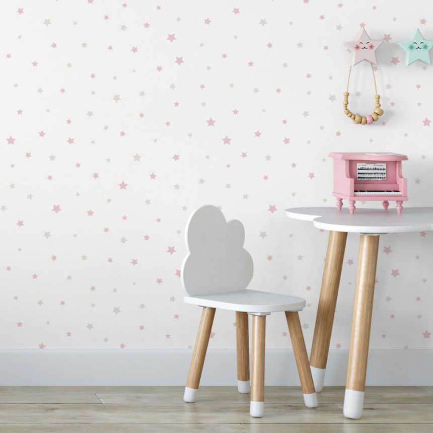 Papírová tapeta na zeď, hvězdičky 457-2, Pippo, ICH Wallcoverings