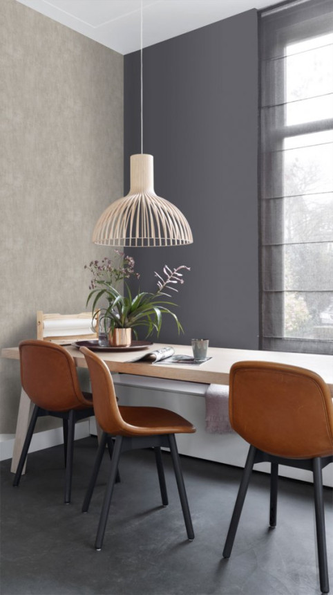 Šedá žíhaná vliesová tapeta na zeď 148735, Blush, Esta Home