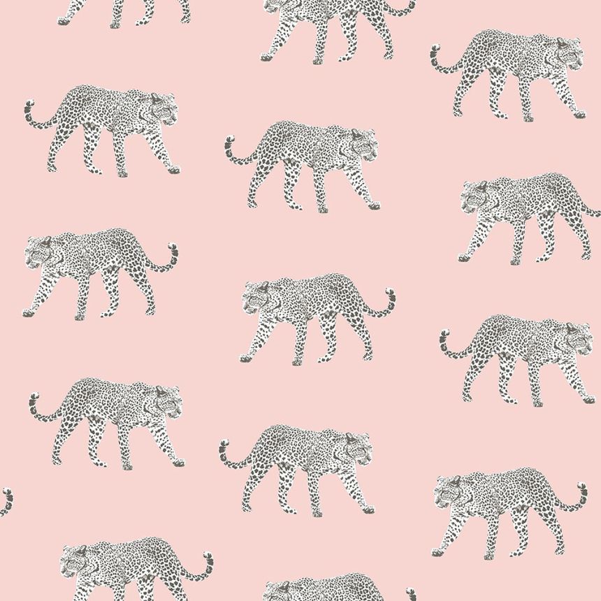 Vliesová růžová tapeta s leopardy 139177, Paradise, Esta Home