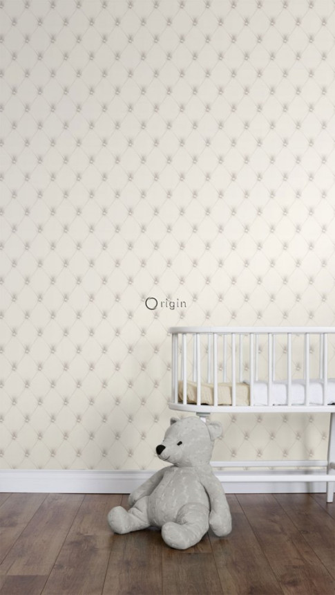 Krémová vliesová tapeta design polstrování 346832, Precious, Origin