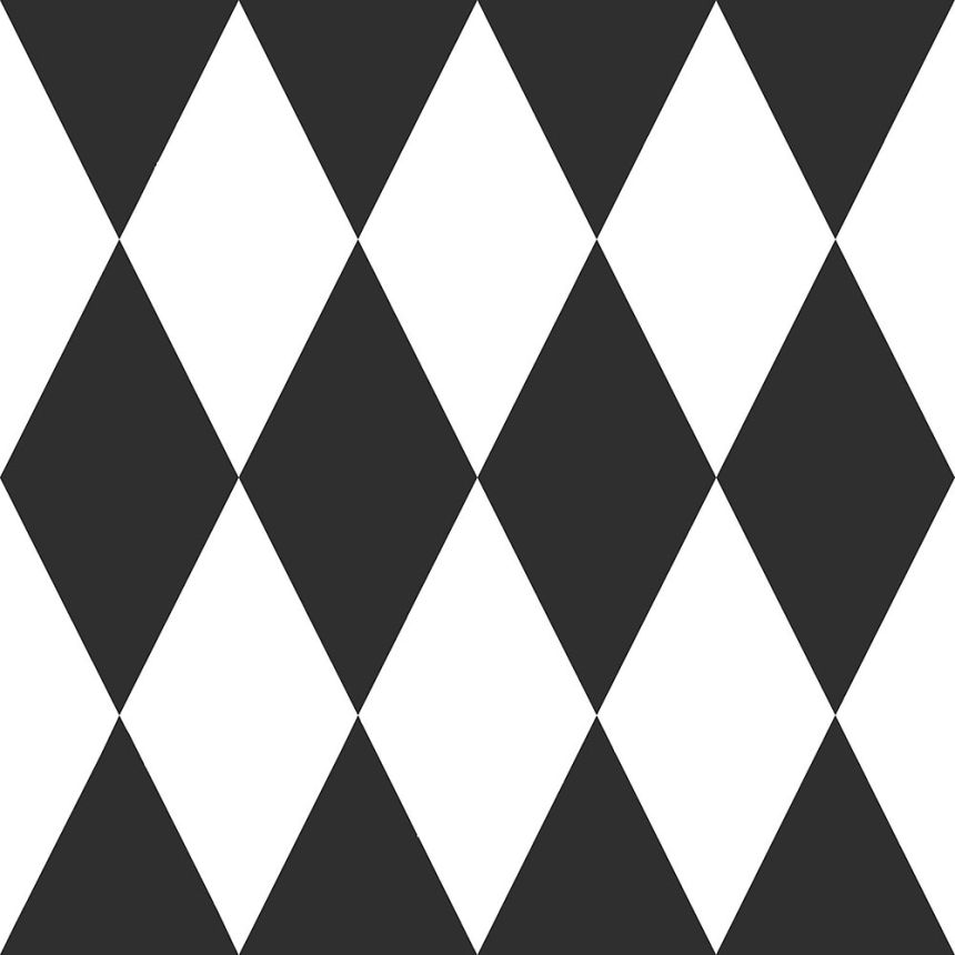 Geometrická vliesová tapeta - bílé a černé kosočtverce 347670, Precious, Origin