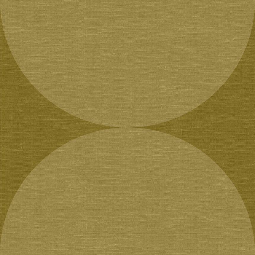 Vliesová okrová geometrická tapeta - polokoule - 357226, Natural Fabrics, Origin