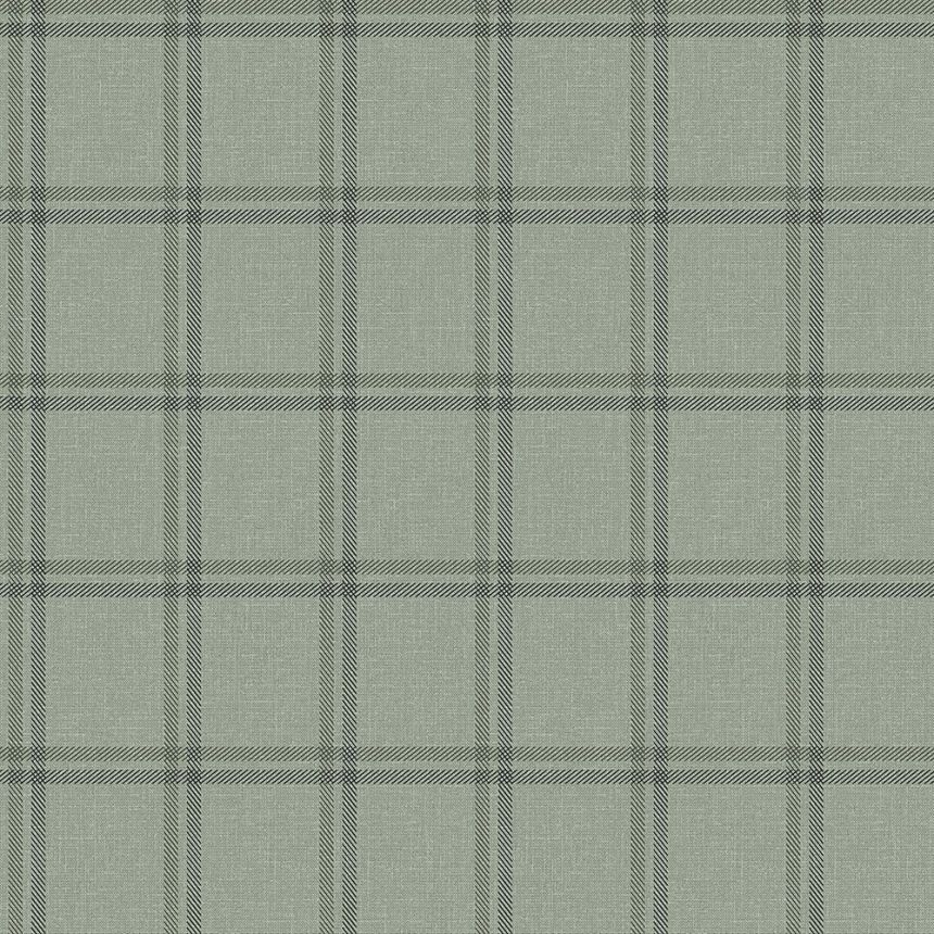 Vliesová tapeta na zed imitace zelené látky, anglické káro 347623, Natural Fabrics, Origin