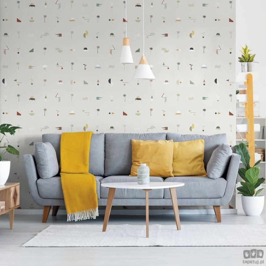 Šedá vliesová tapeta s palmami, pantery 6510-2, 106x300cm, Batabasta, ICH Wallcoverings