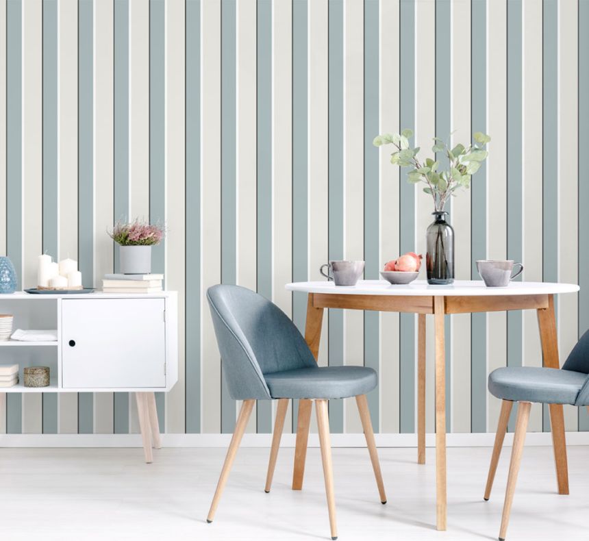 Šedá vliesová tapeta s pruhy 6508-2, Batabasta, ICH Wallcoverings