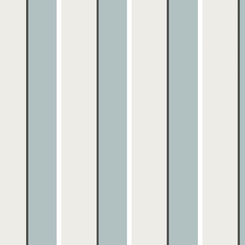 Modro-krémová vliesová tapeta s pruhy 6508-1, Batabasta, ICH Wallcoverings