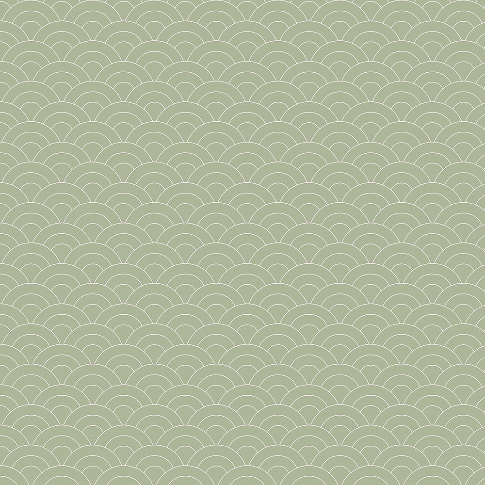 Zelená vliesová tapeta na zeď, obloukový vzor 6506-3, Batabasta, ICH Wallcoverings