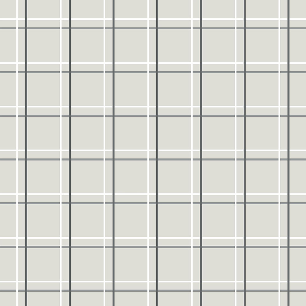 Šedá geometrická vliesová tapeta, tartan 6505-2, Batabasta, ICH Wallcoverings