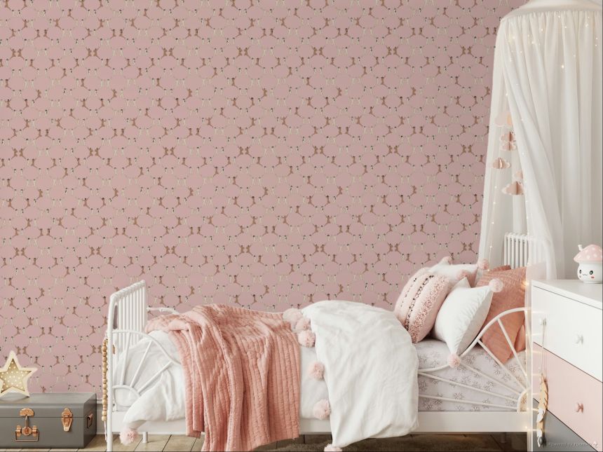 Moderní, růžová vliesová tapeta na zeď, láska, lidé, postavy 6500-4, Batabasta, ICH Wallcoverings