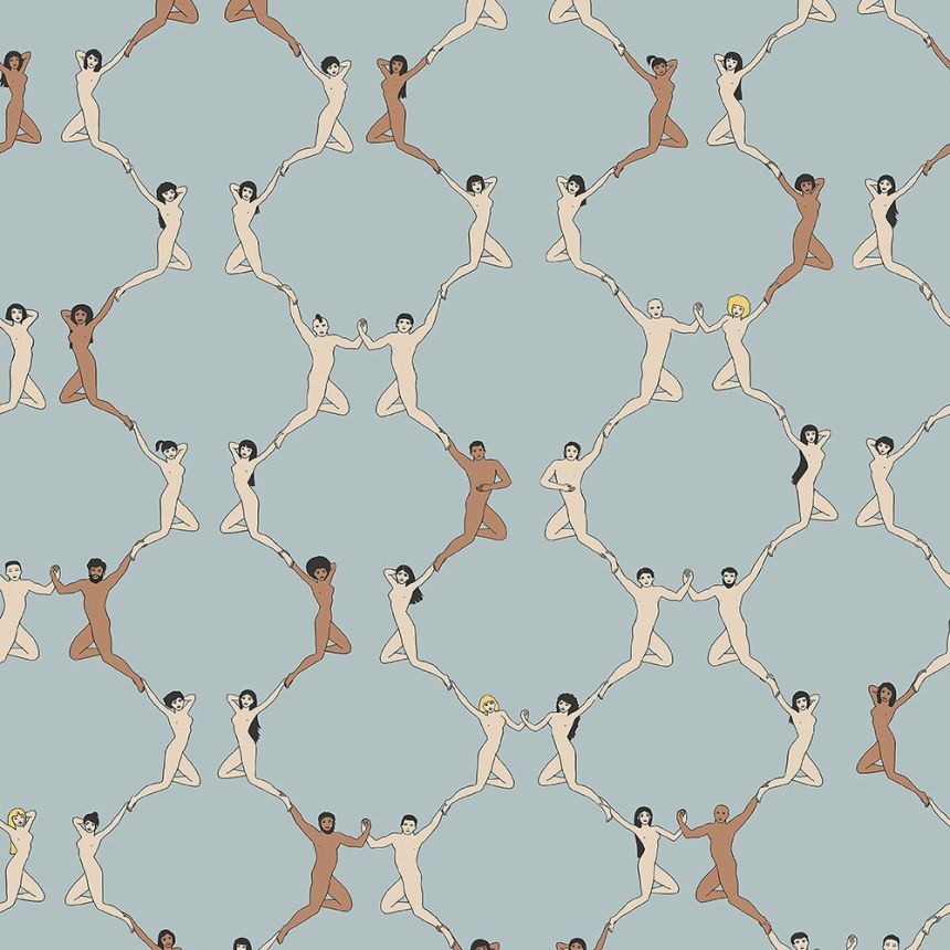 Moderní, modrá vliesová tapeta na zeď 6500-1, Batabasta, ICH Wallcoverings