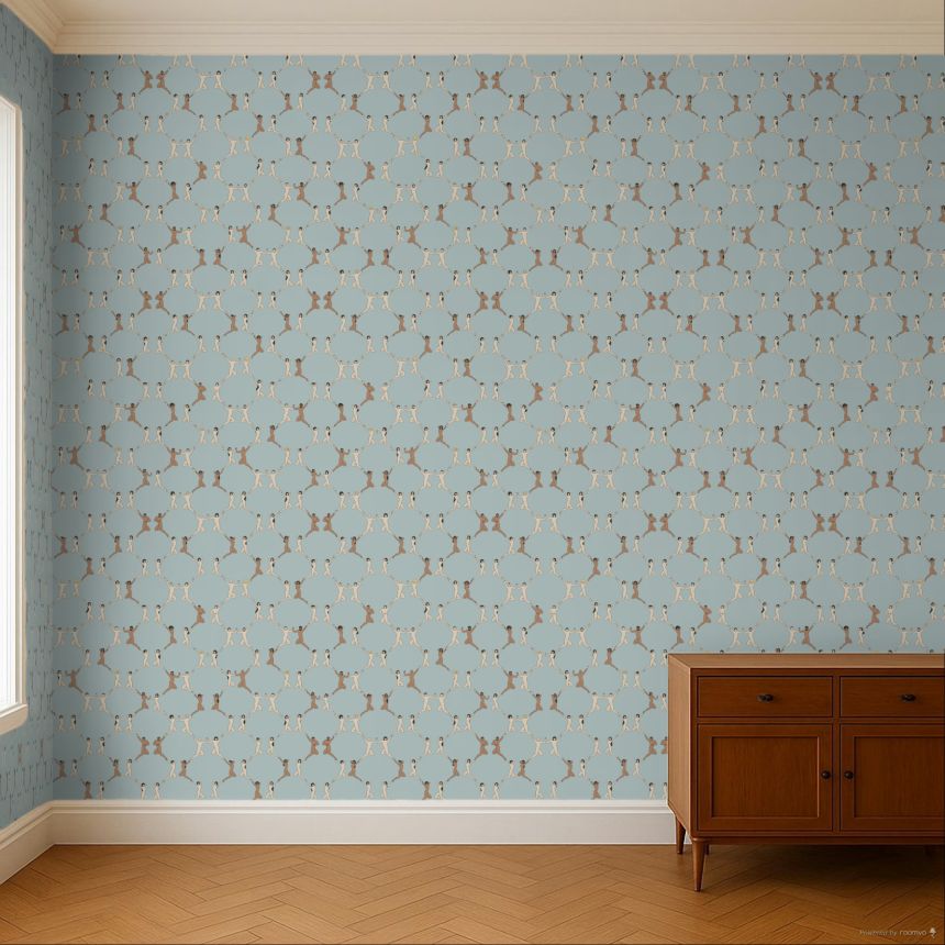 Moderní, modrá vliesová tapeta na zeď 6500-1, Batabasta, ICH Wallcoverings