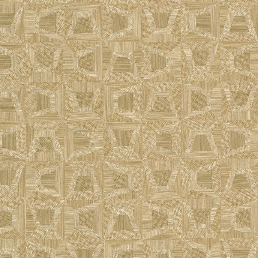 Béžová vliesová geometrická tapeta na zeď s vinylovým povrchem 31907, Textilia, Limonta