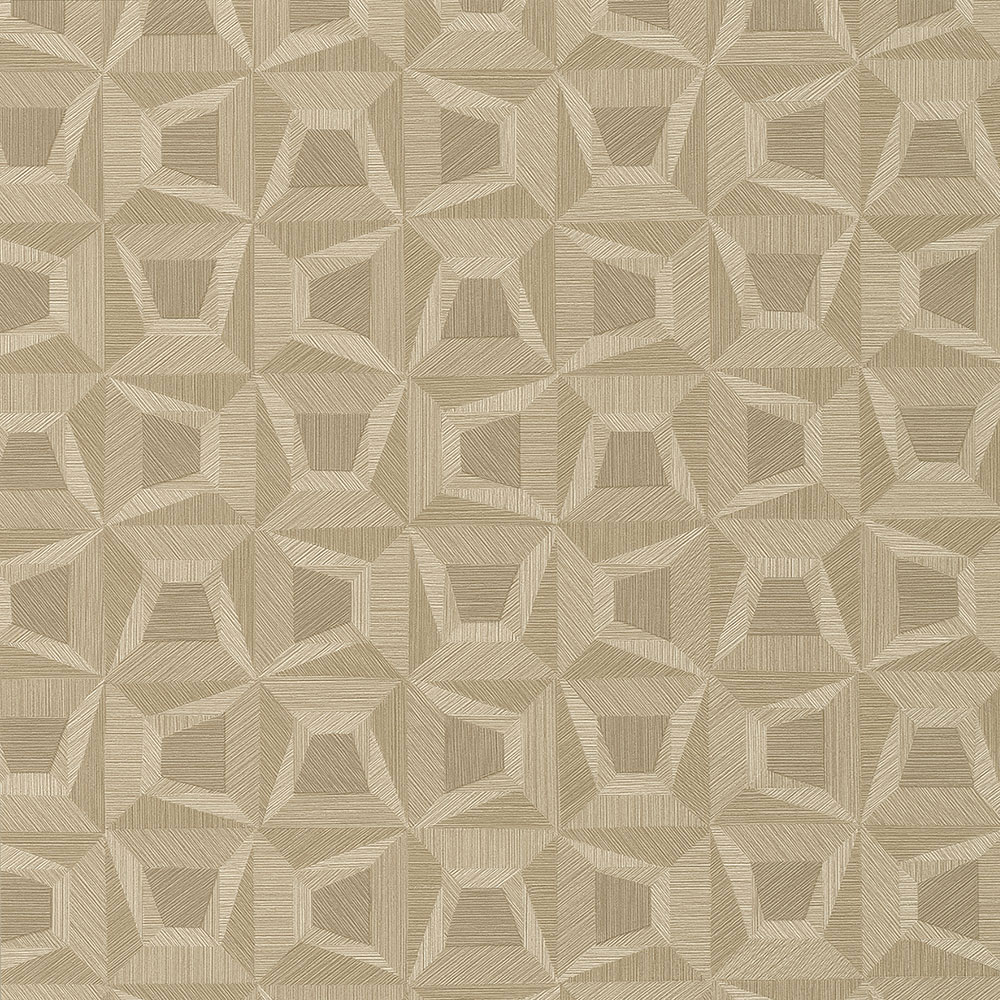 Hnědá vliesová geometrická tapeta na zeď s vinylovým povrchem 31906, Textilia, Limonta