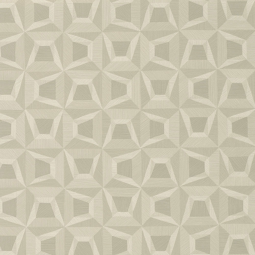Béžová vliesová geometrická tapeta na zeď s vinylovým povrchem 31904, Textilia, Limonta