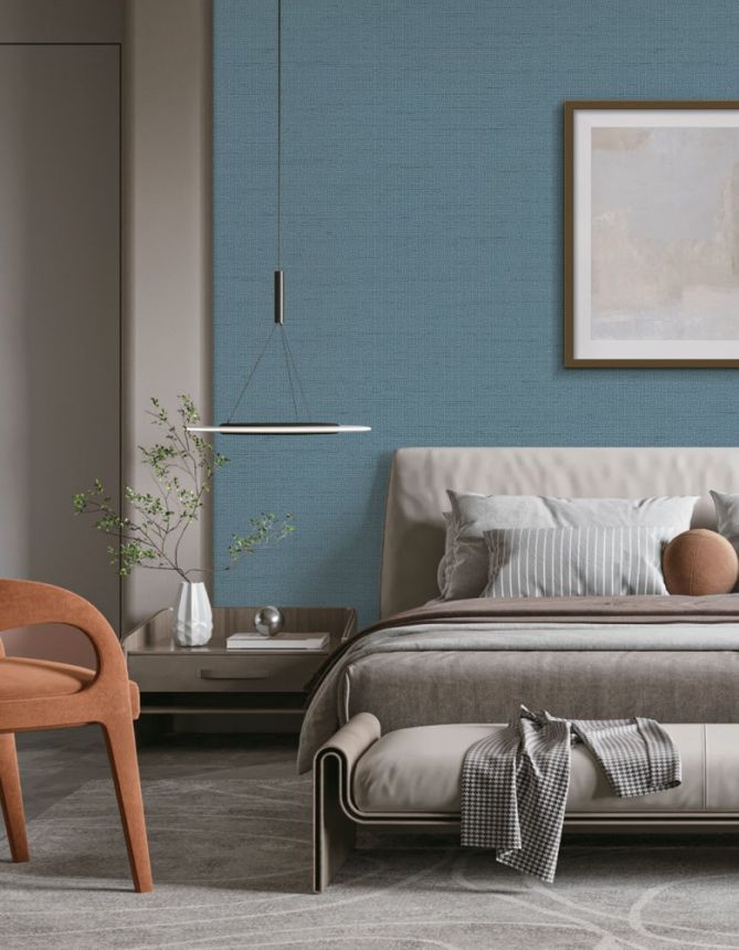 Luxusní modrá vliesová tapeta na zeď, geometrický vzor GR322509, Grace, Design ID
