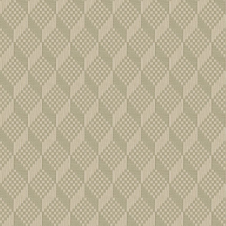 Luxusní šedo-zelená vliesová 3d tapeta na zeď GR322304, Grace, Design ID