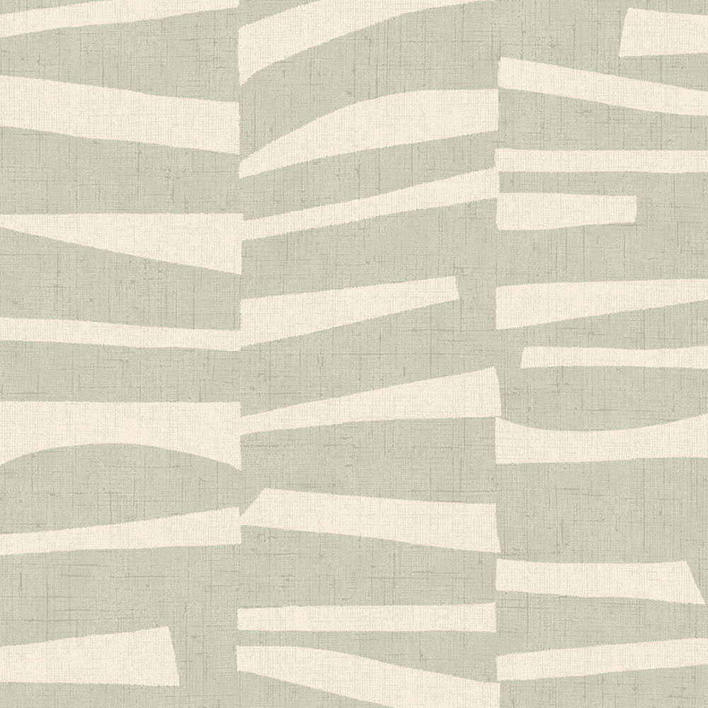 Zelená vliesová tapeta s geometrickým retro vzorem, 318021, Twist, Eijffinger