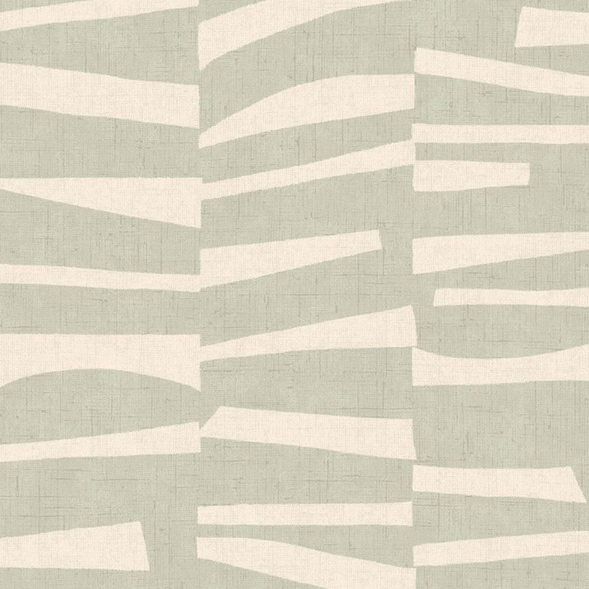 Zelená vliesová tapeta s geometrickým retro vzorem, 318021, Twist, Eijffinger