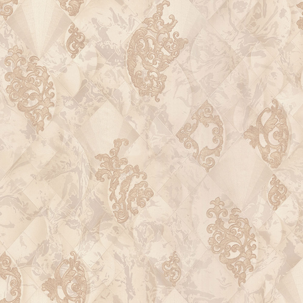 Luxusní béžová vliesová tapeta se zlatými ornamenty M31918, Magnifica Murella, Zambaiti Parati