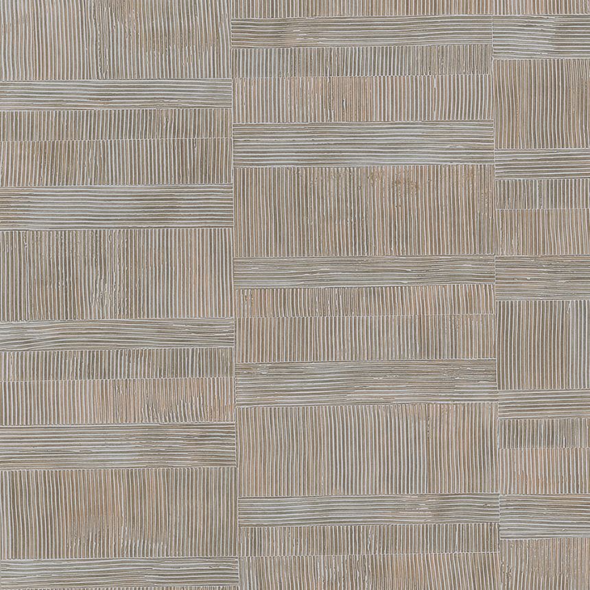 Luxusní geometrická tapeta na zeď šedohnědá 64607, Materea, Limonta