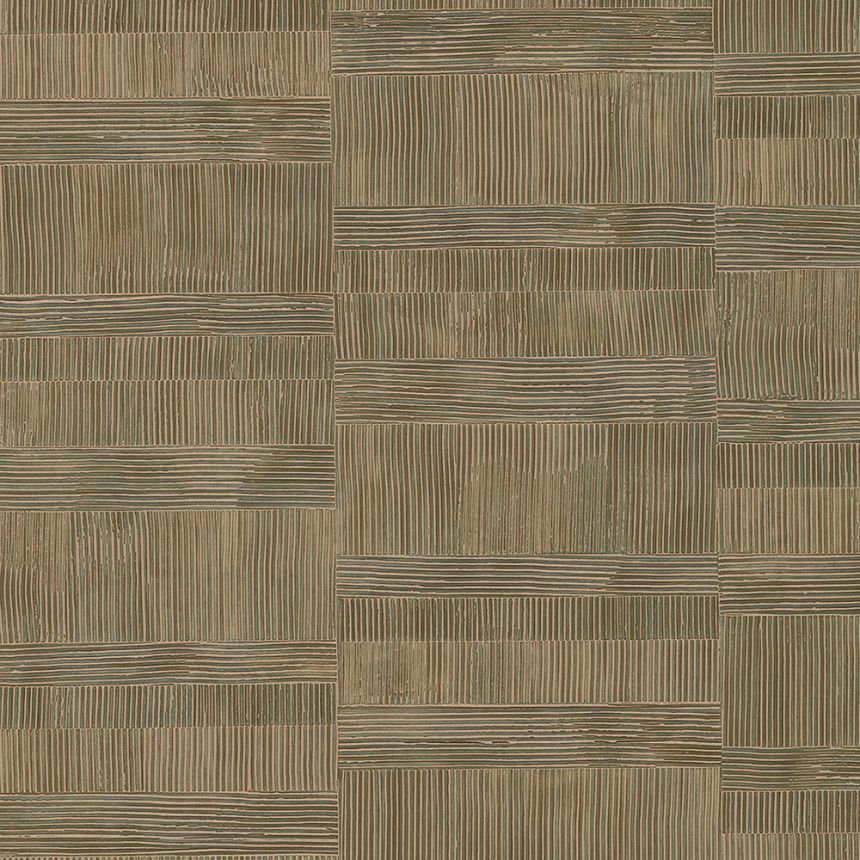 Luxusní geometrická tapeta na zeď v mosazné barvě 64611, Materea, Limonta