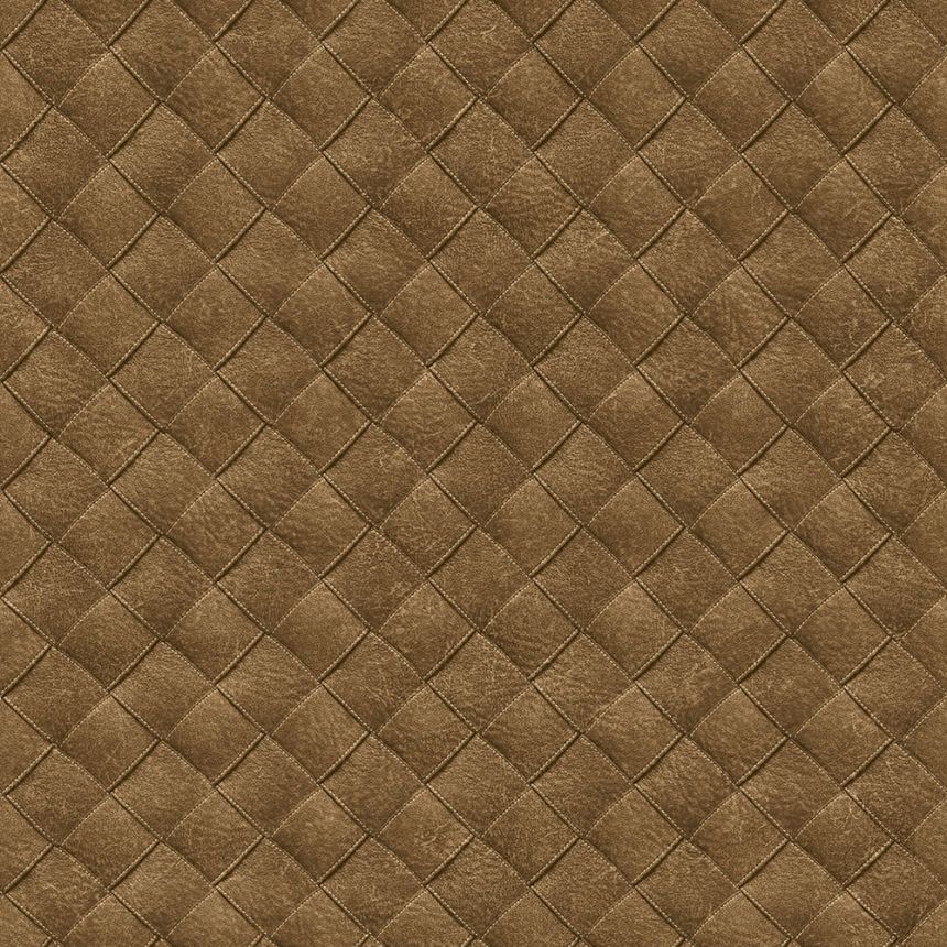 Vliesová hnědá tapeta na zeď imitace kůže TA25073 Tahiti, Decoprint