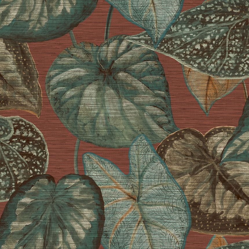 Strukturovaná vliesová tapeta zelené listy TA25053 Tahiti, Decoprint
