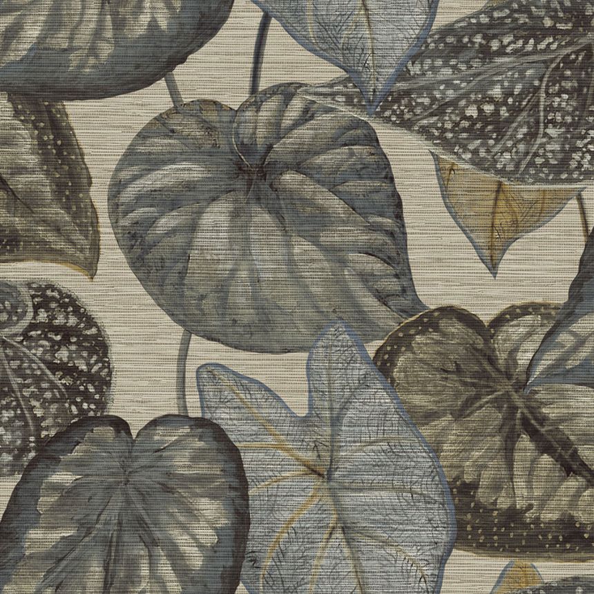 Strukturovaná vliesová tapeta, listy TA25051 Tahiti, Decoprint
