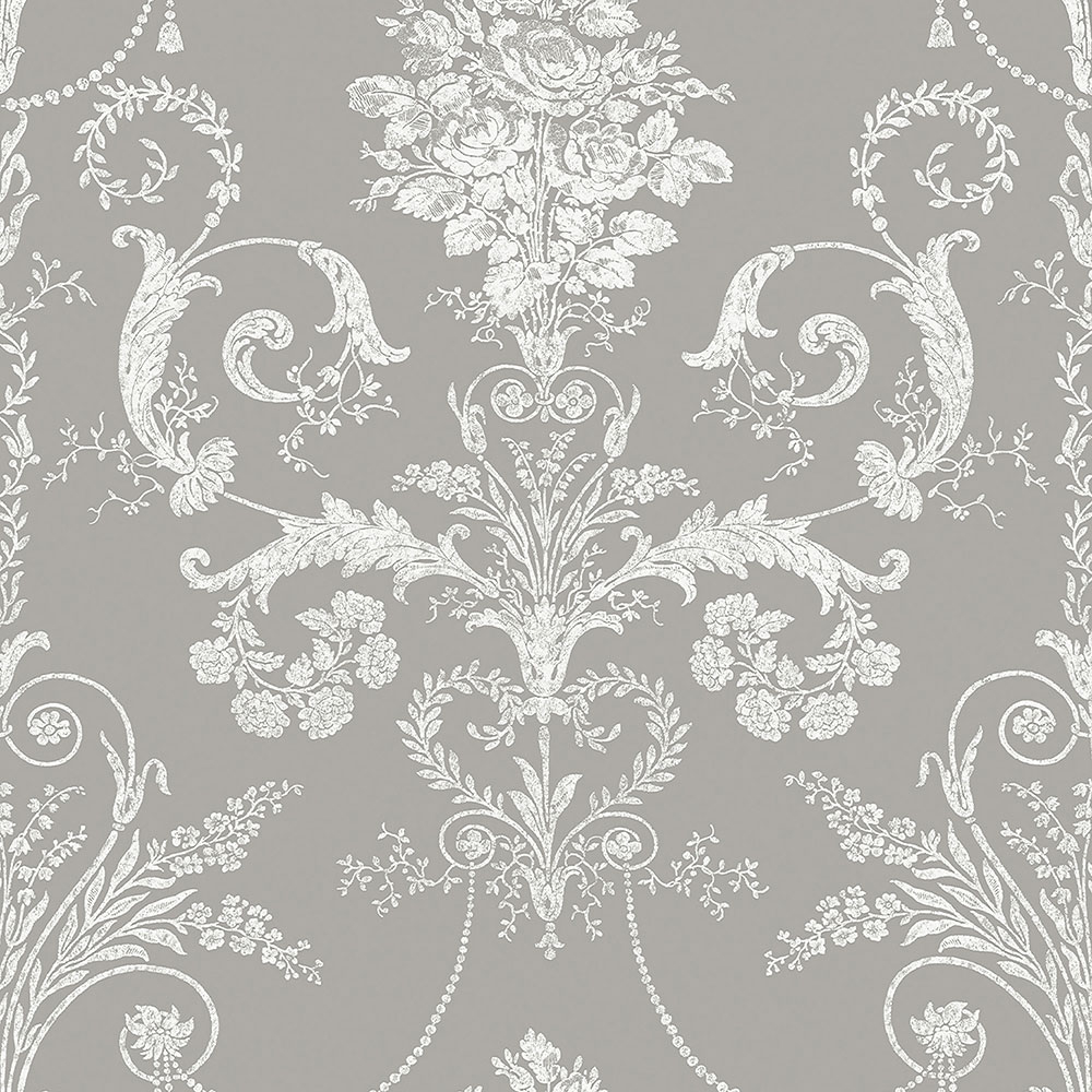 Zámecká vliesová  tapeta na zeď, šedá, 113383, Laura Ashley Signature