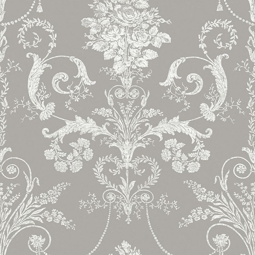 Zámecká vliesová  tapeta na zeď, šedá, 113383, Laura Ashley Signature