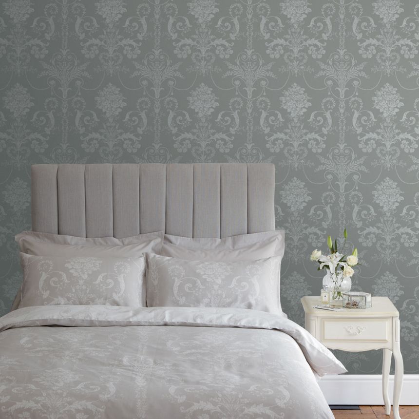 Zámecká vliesová  tapeta na zeď, šedá, 113383, Laura Ashley Signature