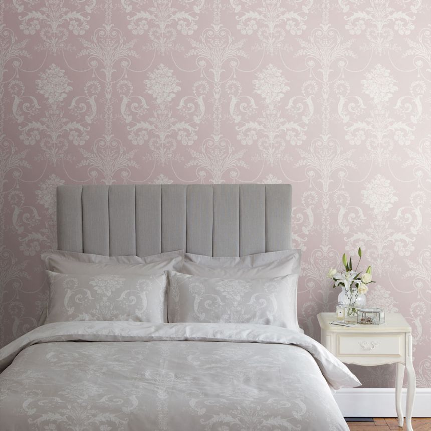 Zámecká vliesová tapeta na zeď , růžová, 113381, Laura Ashley Signature