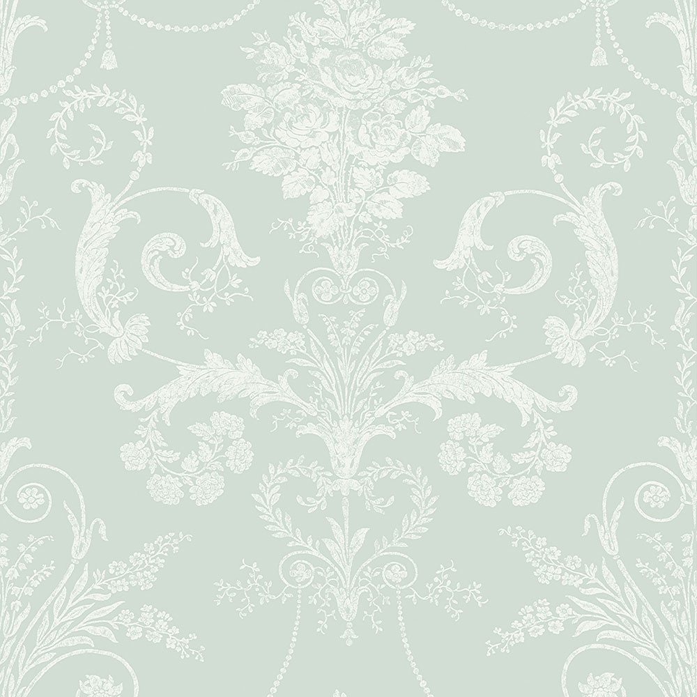 Zámecká vliesová tapeta na zeď, tyrkysová, 113380, Laura Ashley Signature