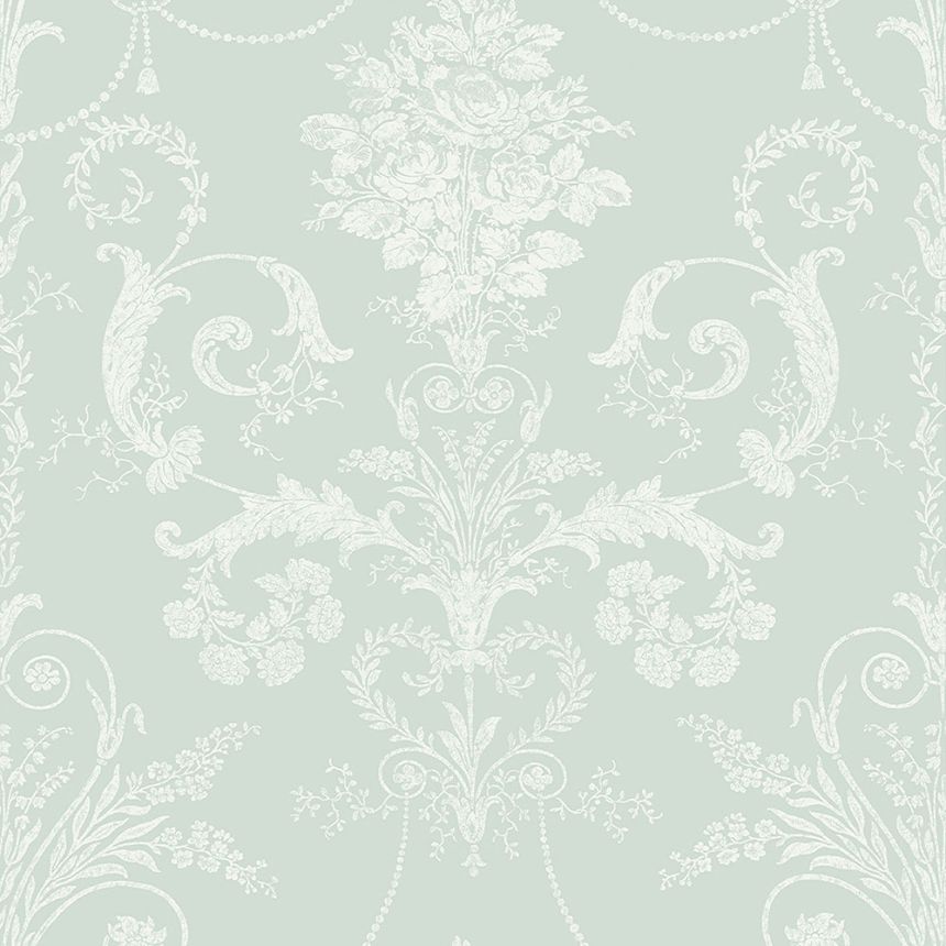 Zámecká vliesová tapeta na zeď, tyrkysová, 113380, Laura Ashley Signature