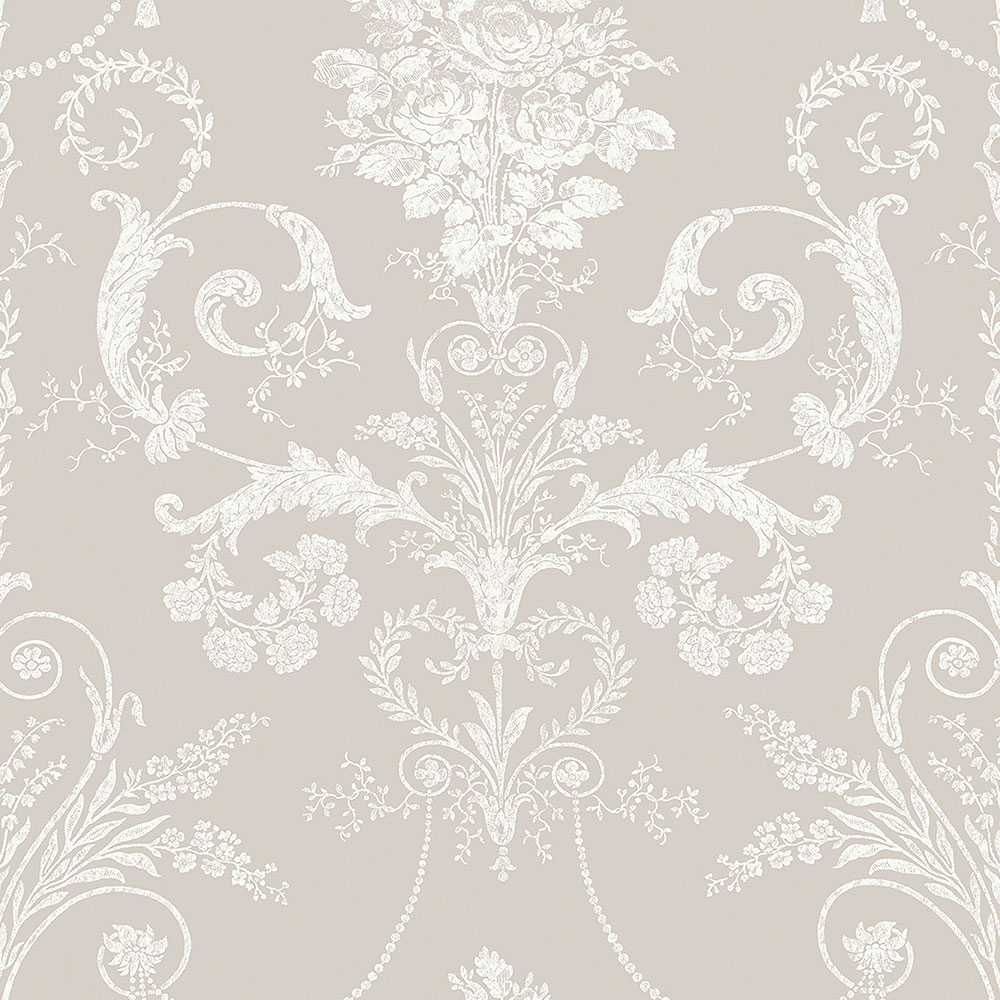 Zámecká vliesová tapeta na zeď, šedá, 113378, Laura Ashley Signature